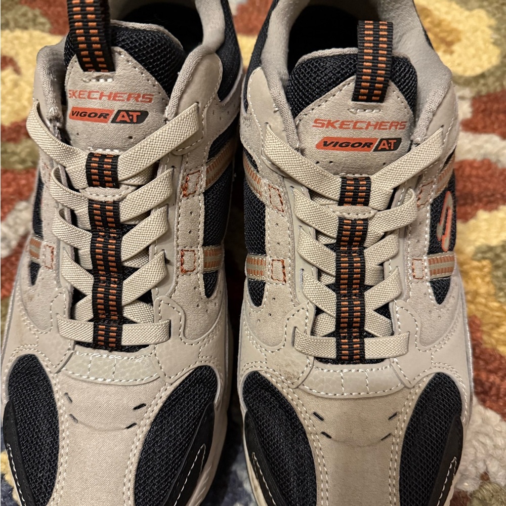 Skechers Vigor AT Men's Beige and Black Athletic Shoes